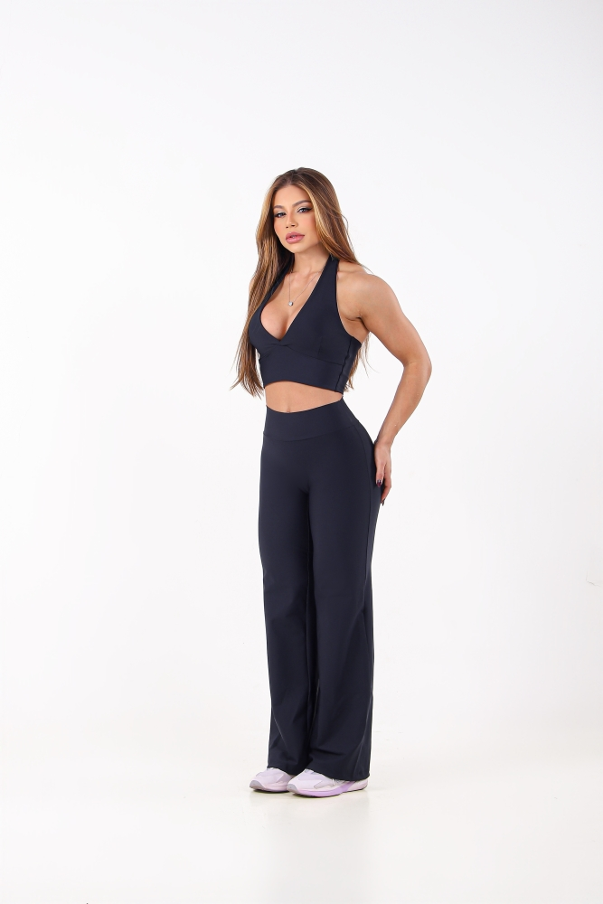 Conj Pantalona Poliamida M Preto