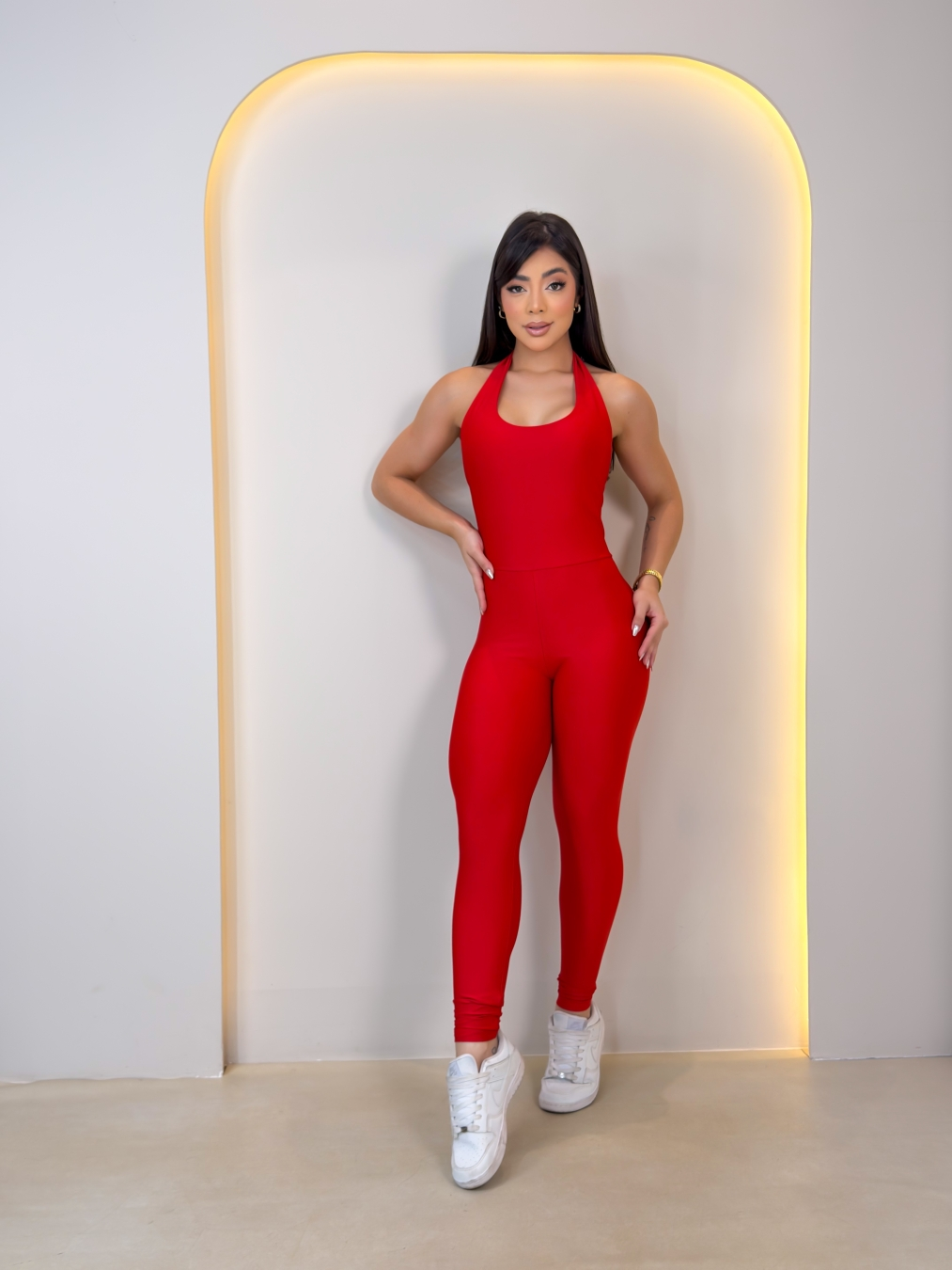 Macacão Longo Frente Unica KB M Vermelho